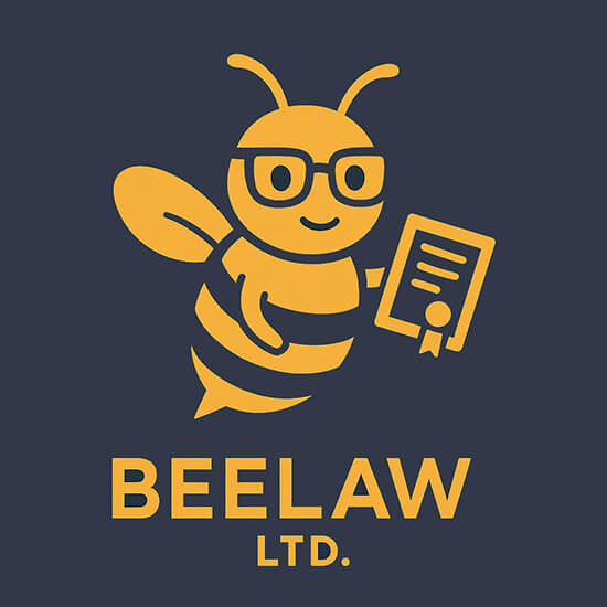 Bee mascot for BEELAW Ltd.